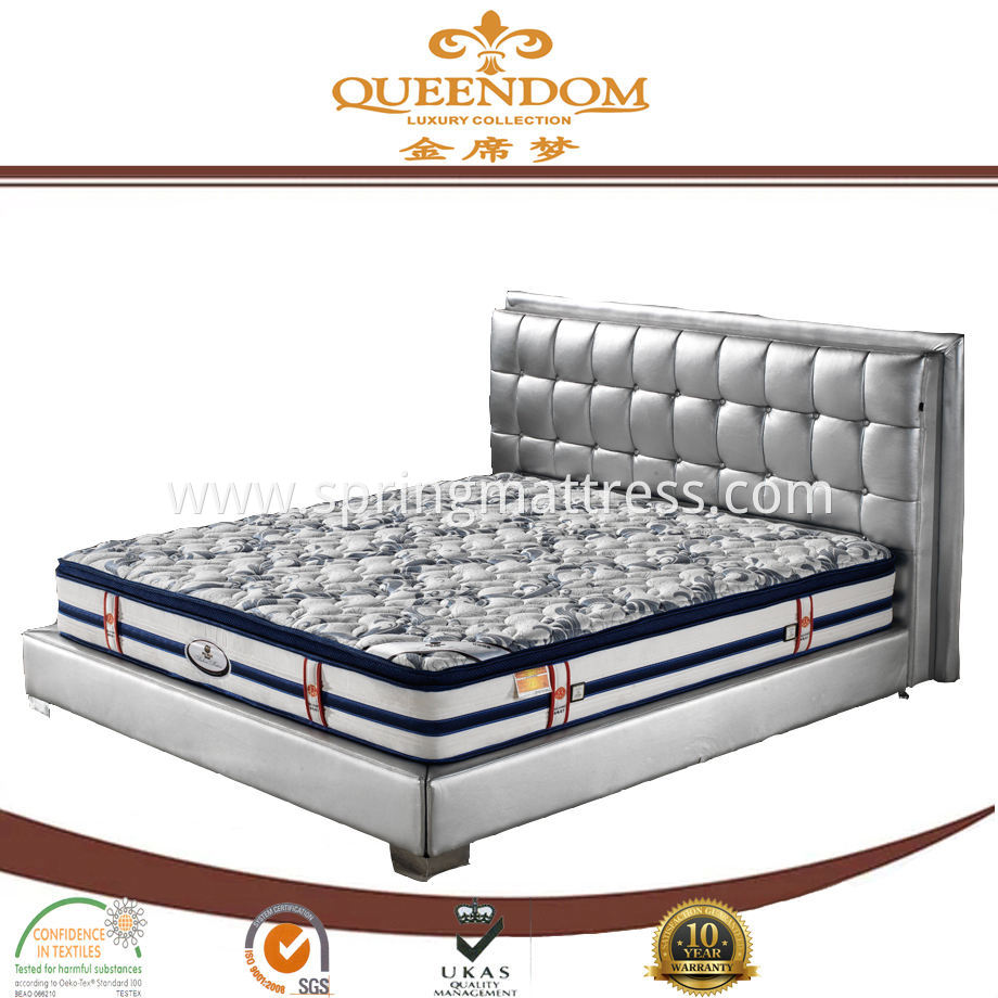 Queen size euro top fast sale hotel used bonnell spring mattress